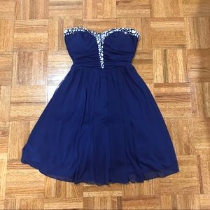 Blue Homecoming Mini Dress